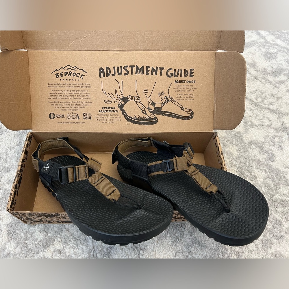 Bedrock Men's Black and Brown Adventure Sandals